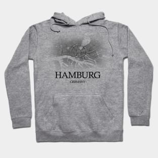 Hamburg City Map - Cartography Black Hoodie